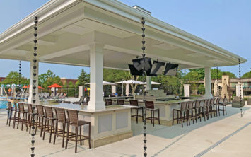 Great Oaks Country Club modern pool bar cabana